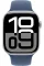 Apple Watch Series 10 GPS 46mm Silver Aluminium Case with Denim Sport Band - M/L